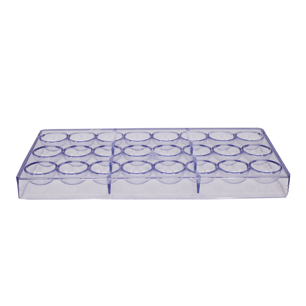 Round Shape Acrylic Chocolate Mold 24 Cavity