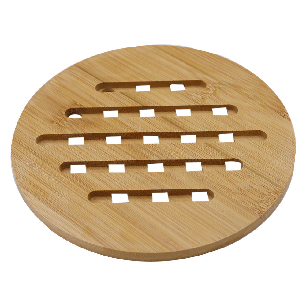 Round Bamboo Heat Resistant Table Hot Pot Pad