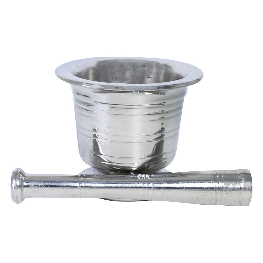 Bahoo Stainless Steel Mortar & Pestle Set Design 03, Size 04