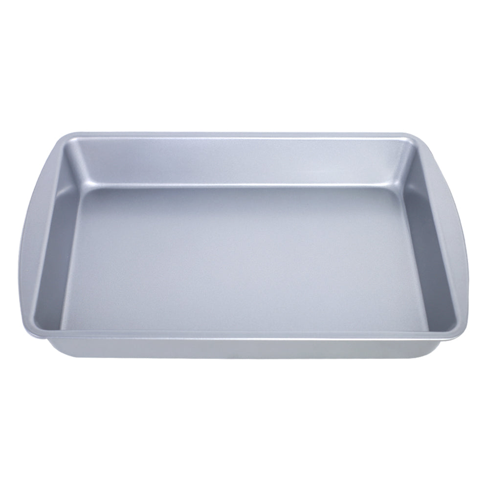 Non-Stick Deep Rectangle Tray 32 x 22cm (Grey)