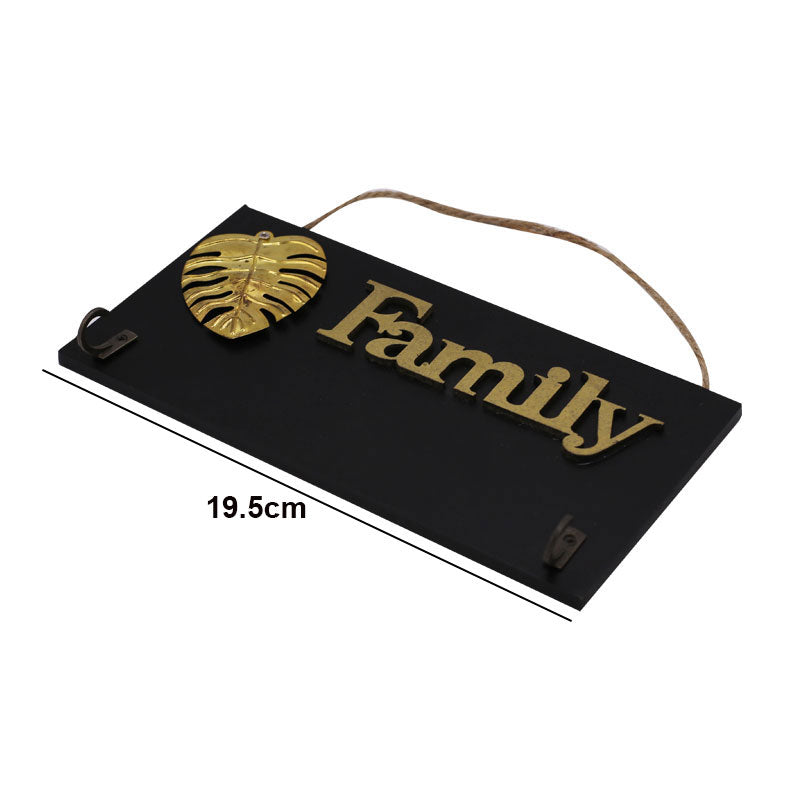 FAMILY Wall Hanging Key Holder 3 Hooks