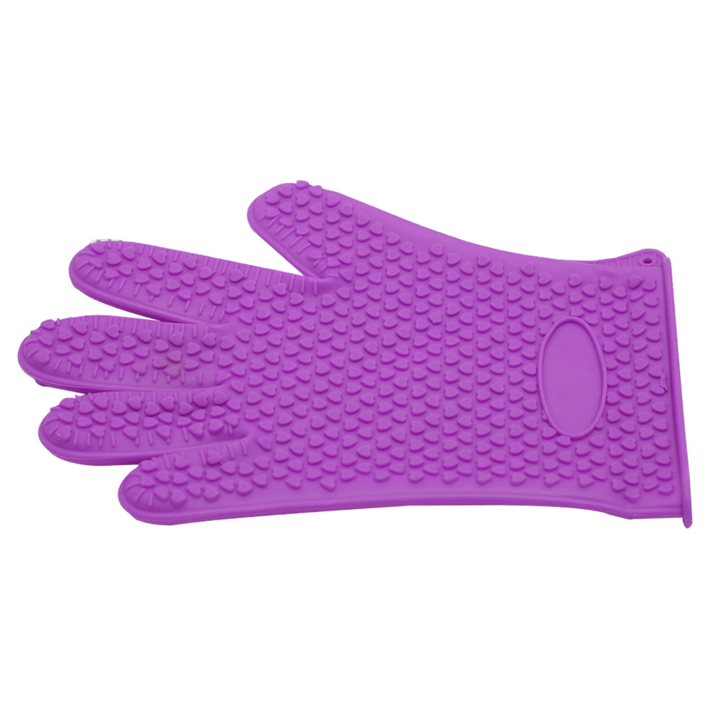 Heat Resistant Single Silicone Oven Mitt Heart Design