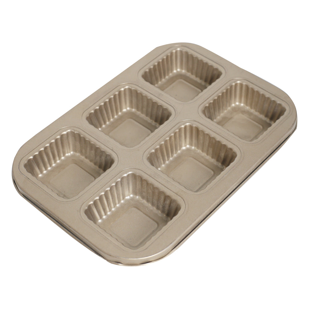 Caramel Muffin Tray Square 6 Cavity
