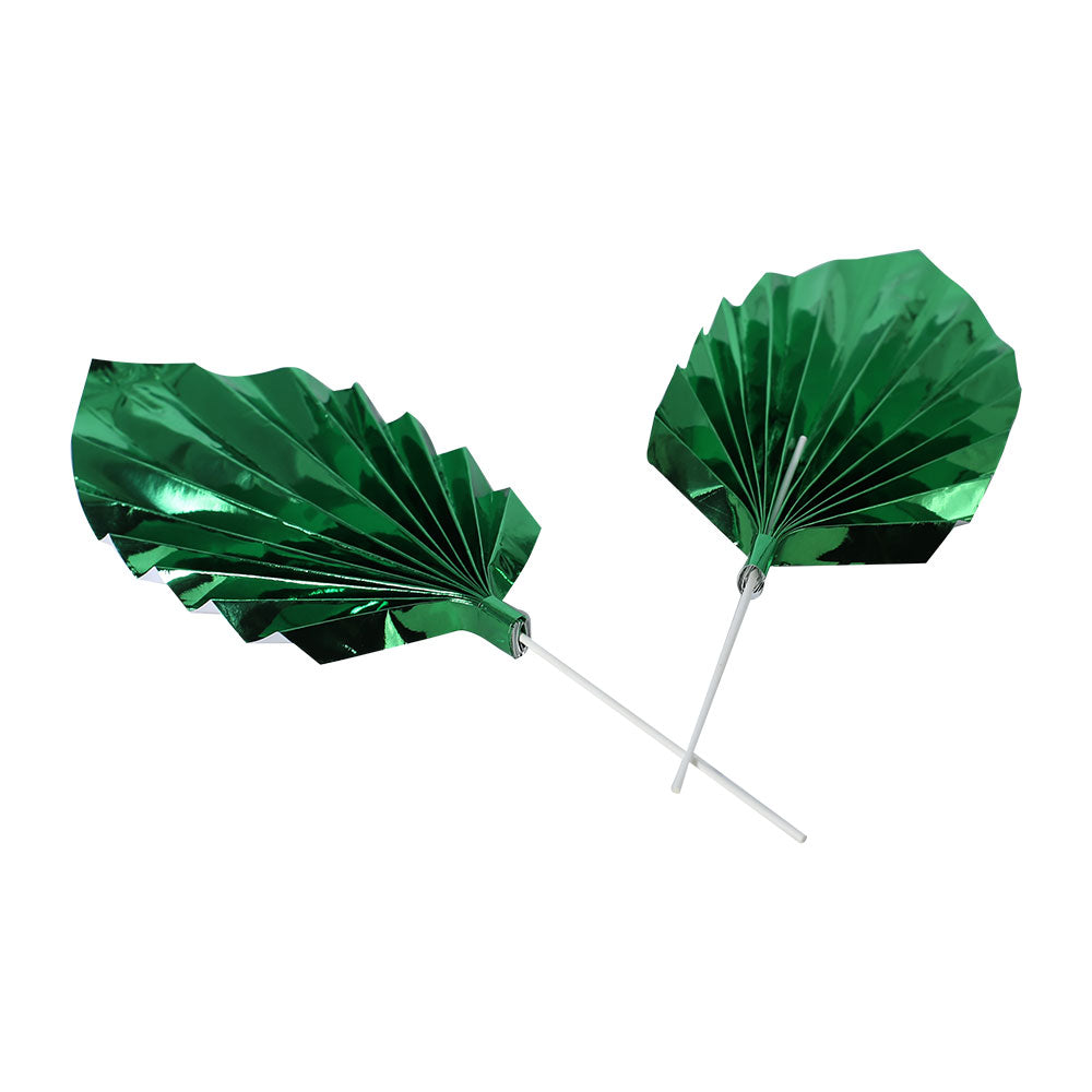 Palm Leave Green Cake Topper 2Pcs Set