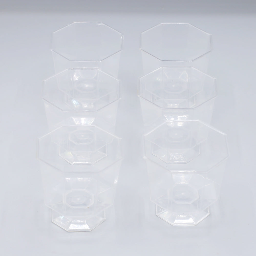 Octagon Shape Short Glass With Stand