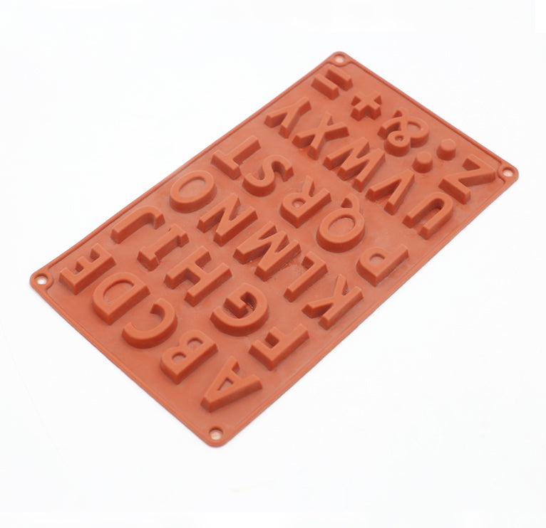 Uppercase Alphabet And Symbols Silicone Mold 30 Cavity