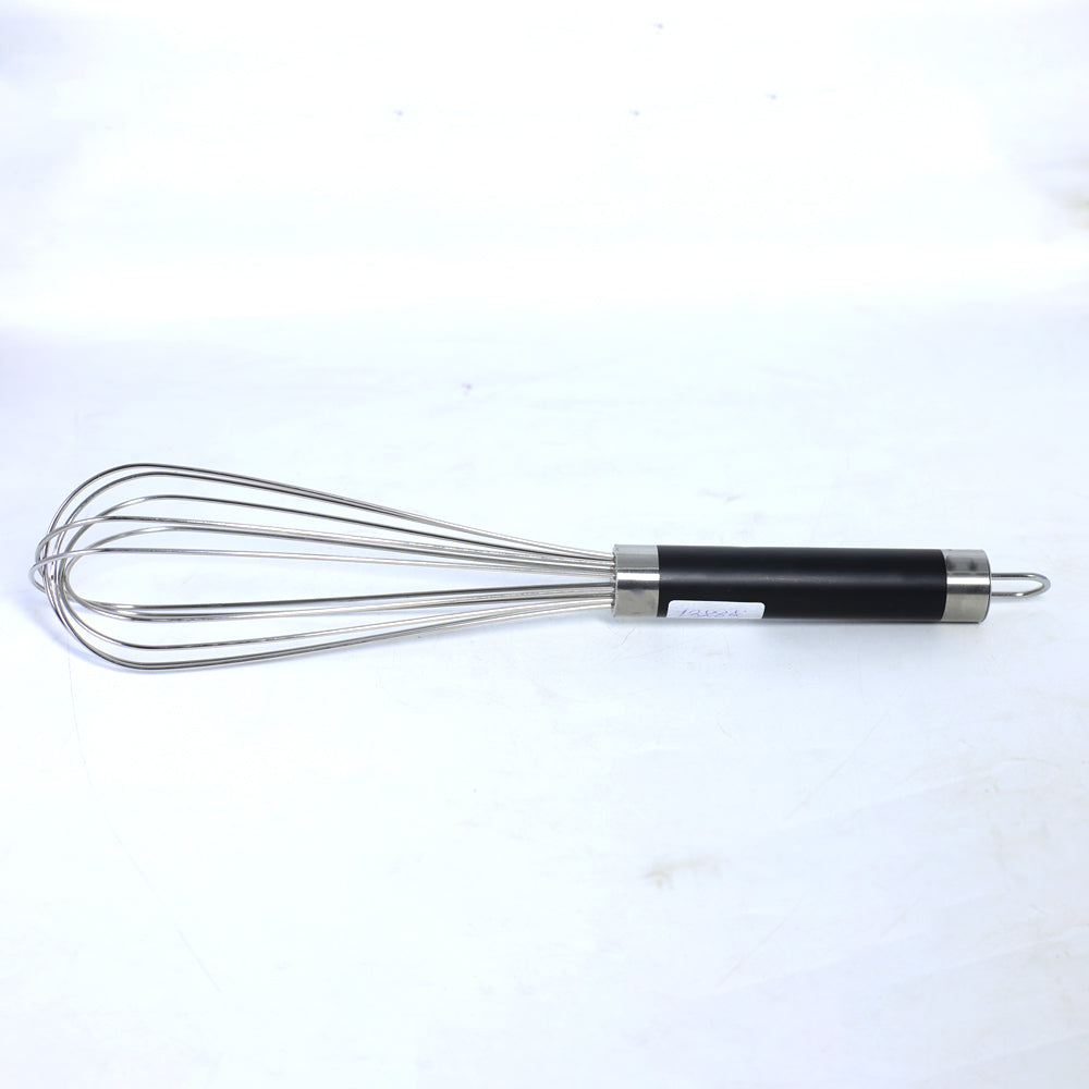 Stainless Steel Hand Whisk With Black Handle 12.5Inch