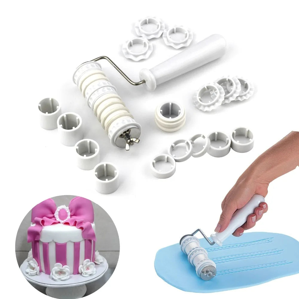 Fondant Ribbon Cutter And Embosser Set