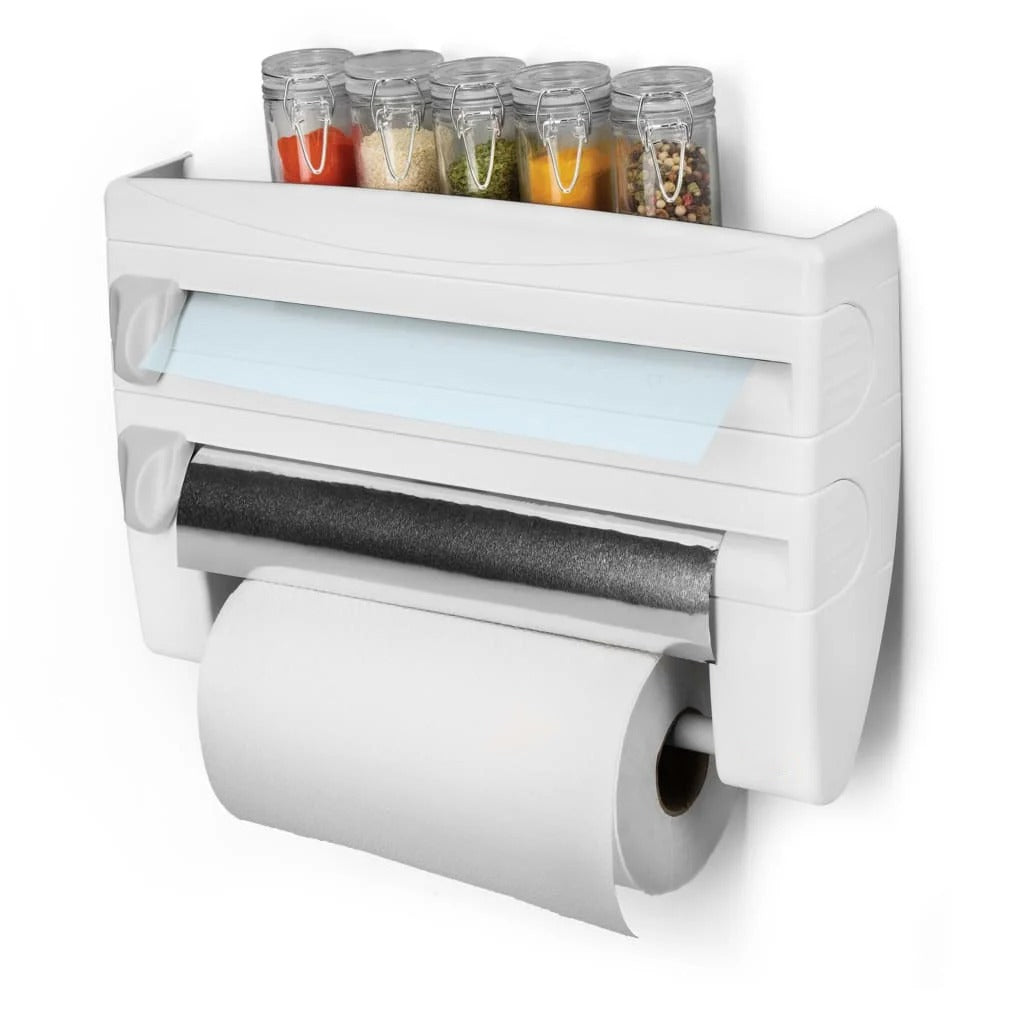 4 In 1 Kitchen Rolls Holder & Spice Shelf