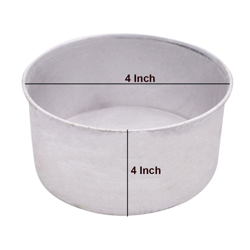 Heighted Round Cake Mold Aluminium 4 X 4 x 4 Inch