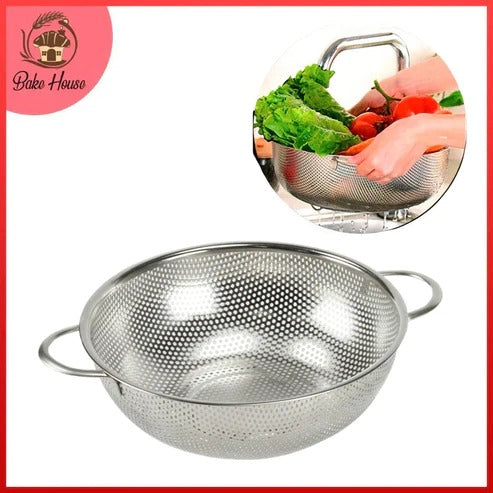 40.5CM Vegetable Strainer Bowl Stainless Steel with Handles