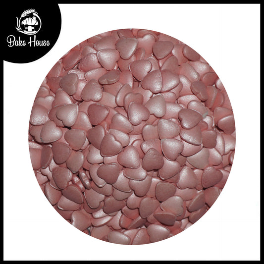 Bake House Metallic Rose Heart Edible Sprinkles
