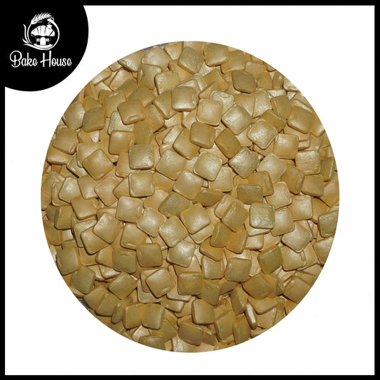 Bake House Metallic Gold Square Edible Sprinkles