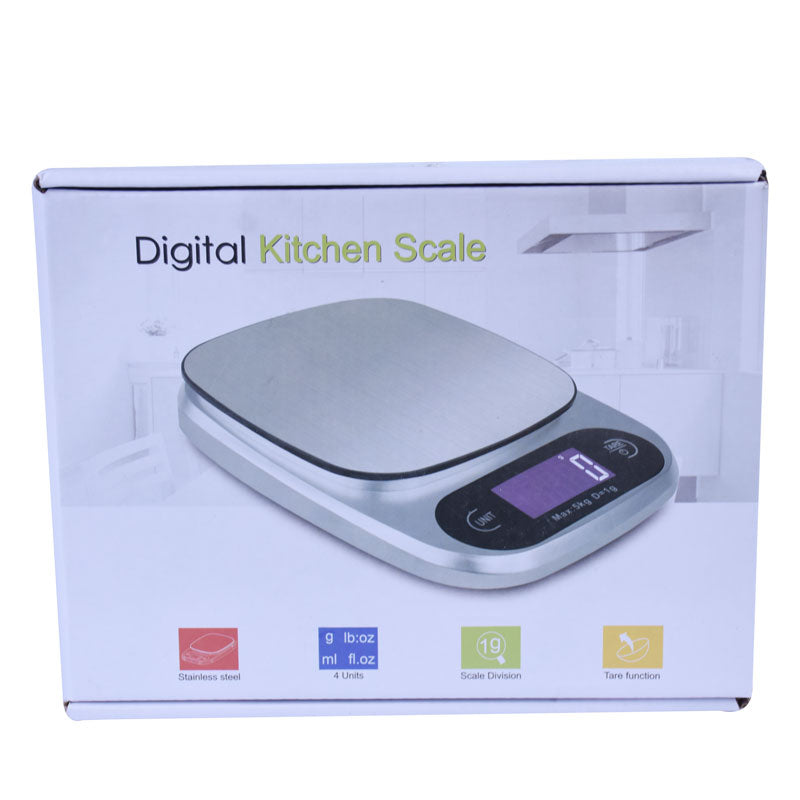 Digital Kitchen Scale Weighs Max 5kg, Measures in 7 Different Units