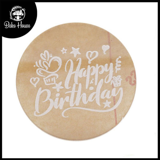 Happy Birthday Fondant Stamp Plastic