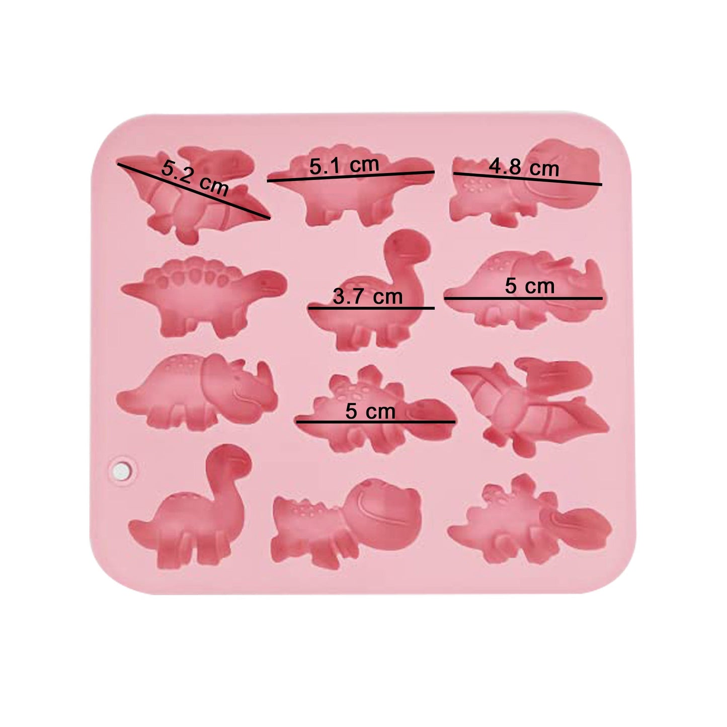 Cute Dinosaurs Silicone Chocolate And Fondant Mold 12 Cavity