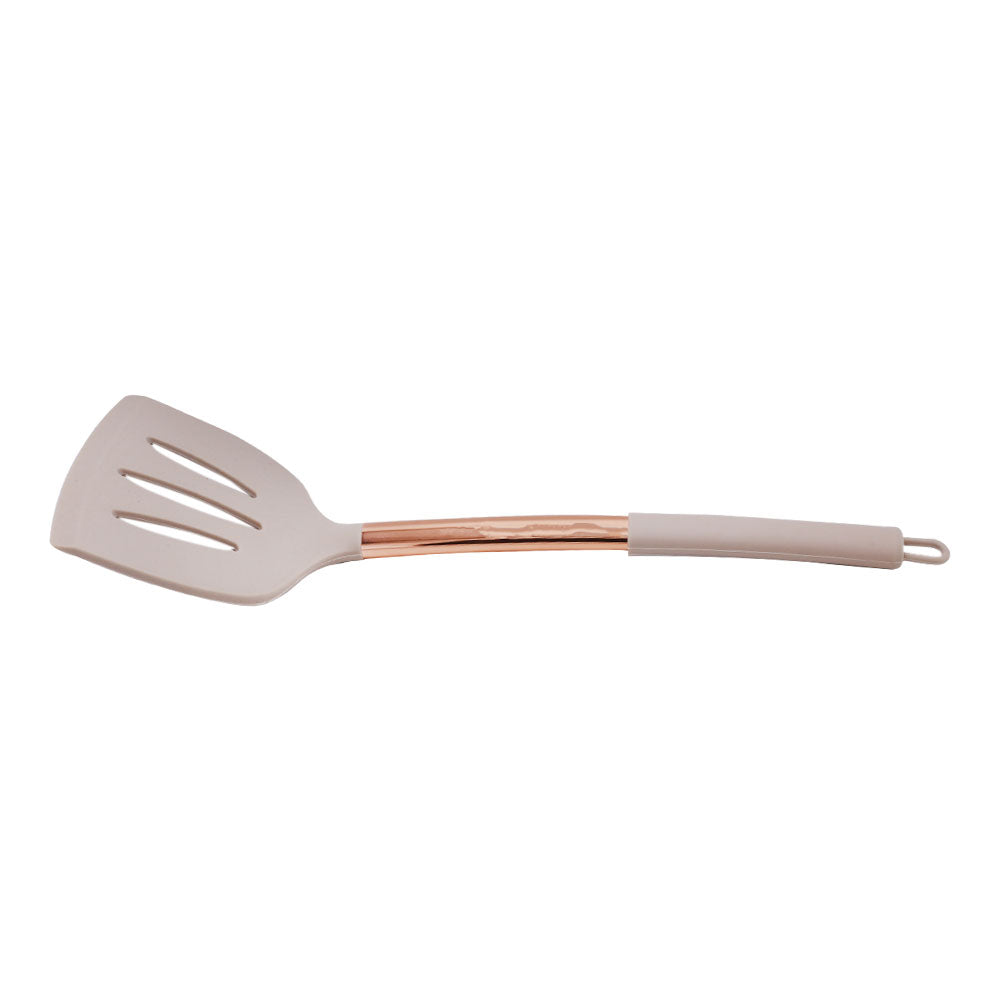 SHENGAYA Silicone Slotted Spatula Turner With Copper Handle