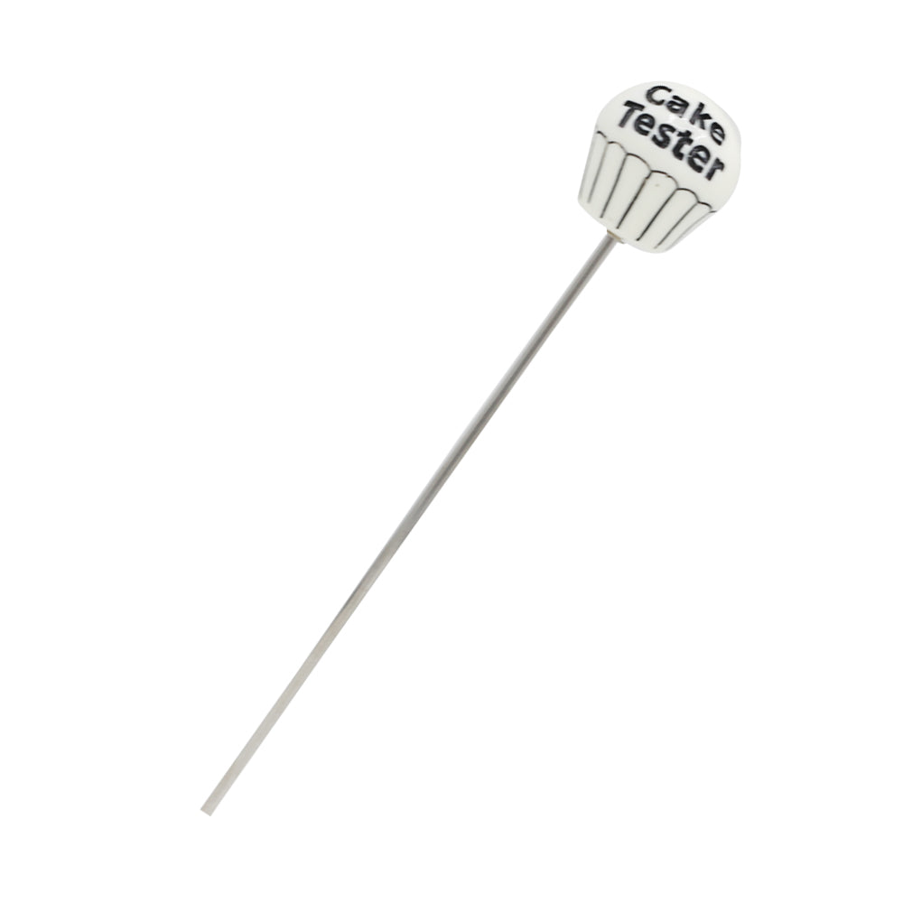 White CupCake Design Cake Tester Stainless Steel With Plastic Handle