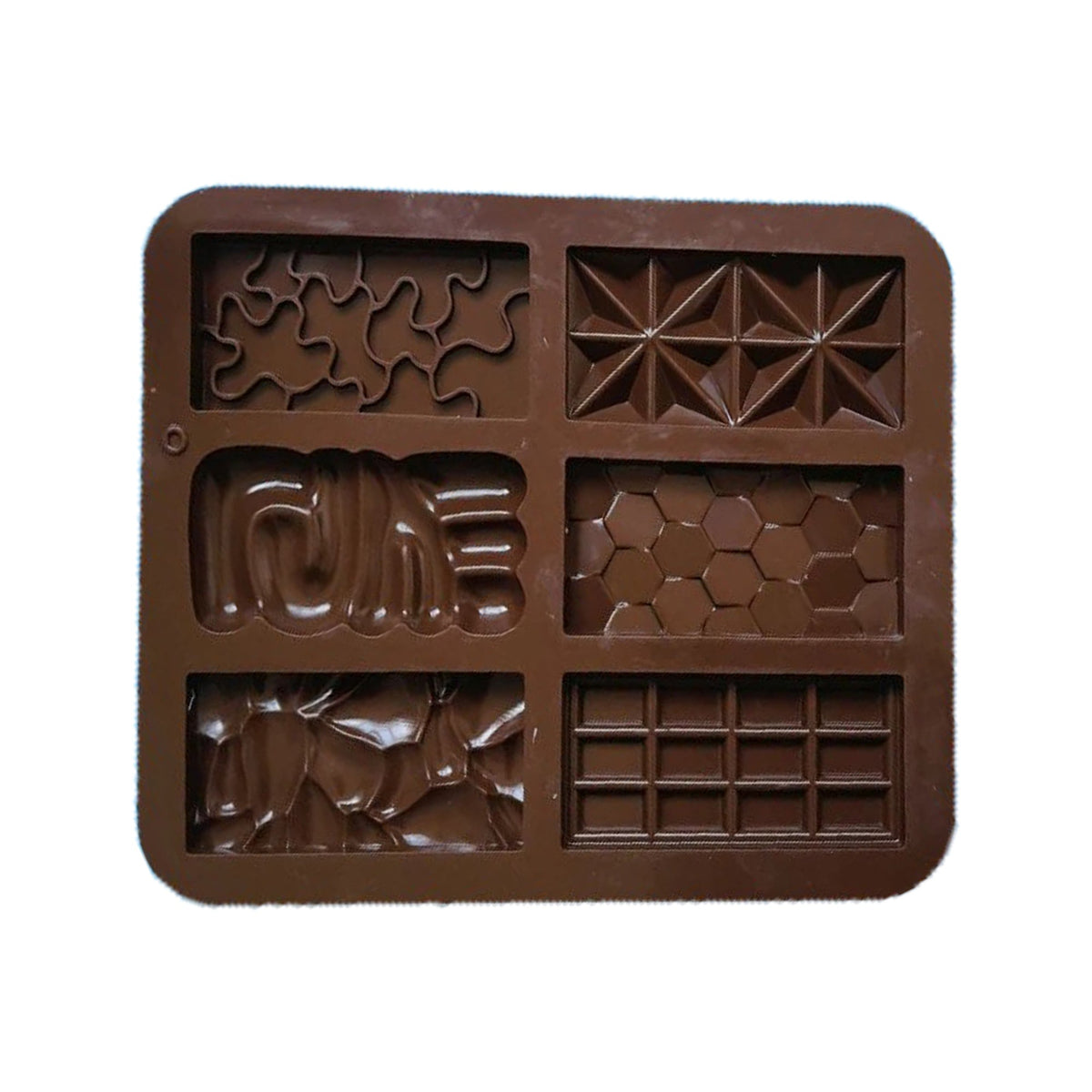 Love & Multi Designs Mini Chocolate Bars Silicone Mold 6 Cavity