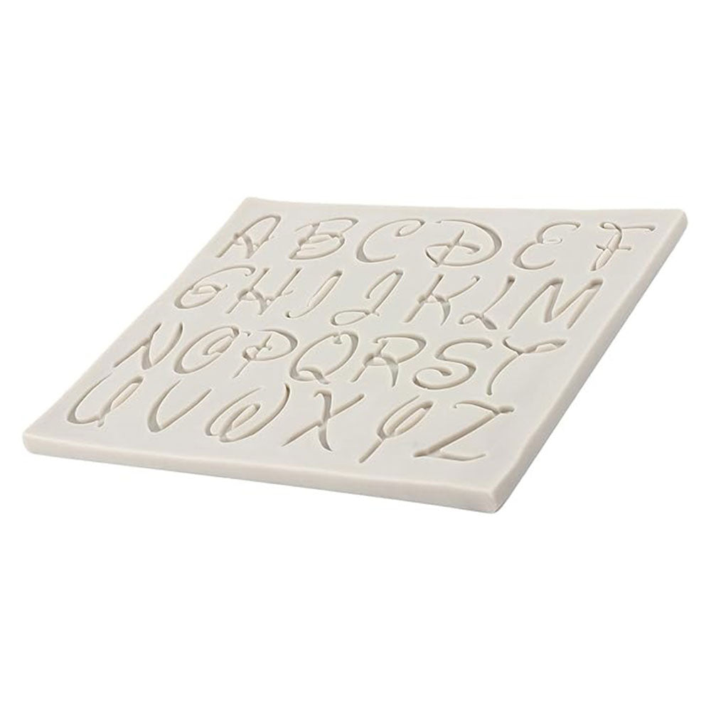 Large Size UpperCase Stylish Alphabet Silicone Fondant Mold 27 Cavity