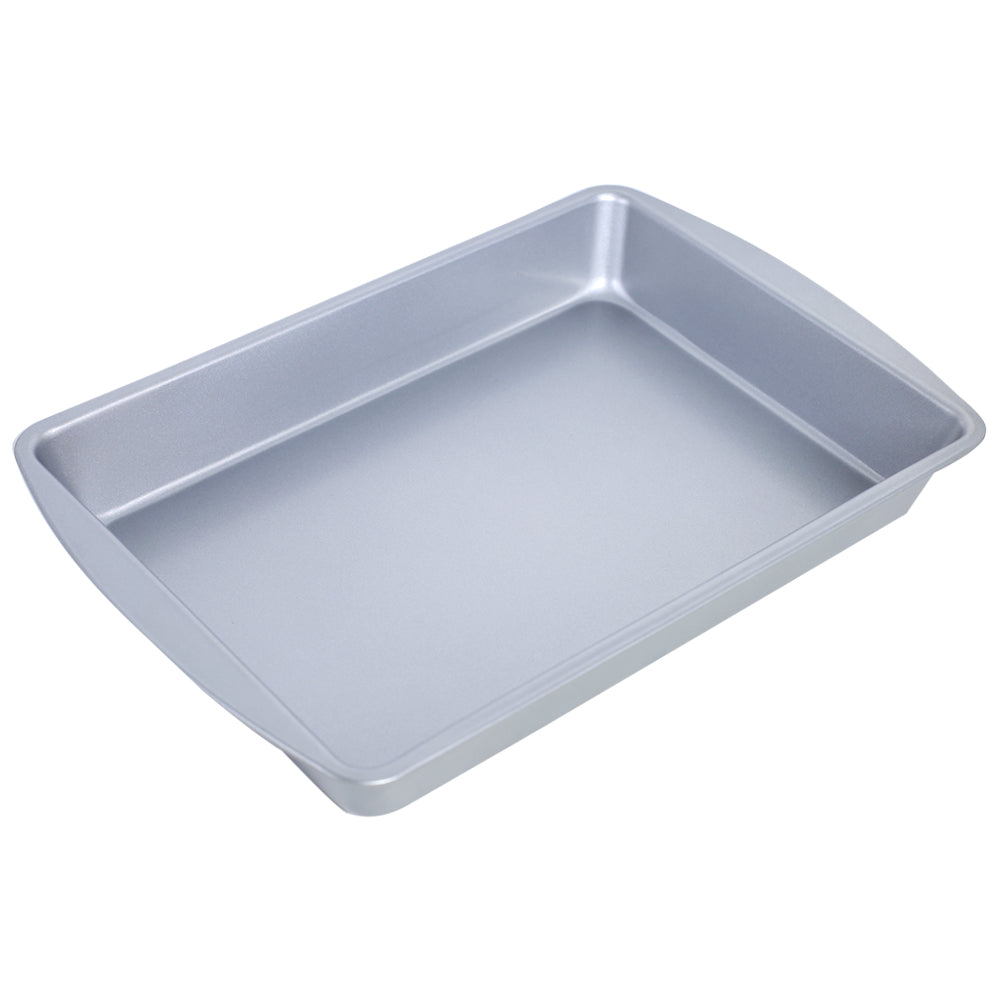 Non-Stick Deep Rectangle Tray 32 x 22cm (Grey)