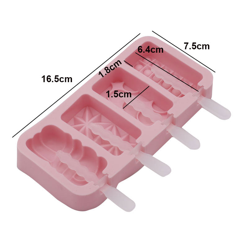 Love & Multi Designs Mini Popsicle Mold 4 Cavity