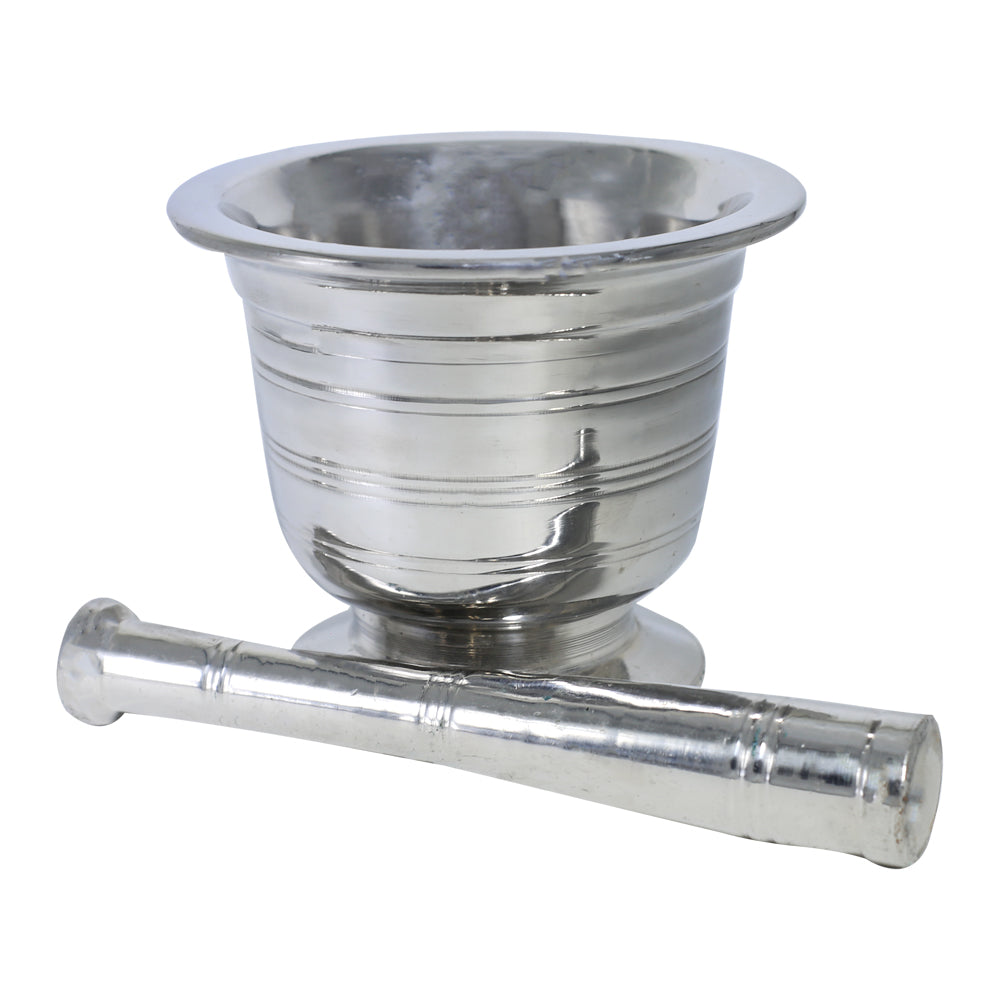 Bahoo Stainless Steel Mortar & Pestle Set Design 03, Size 05