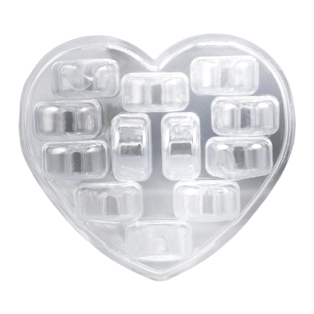 Plastic Macaron Heart Shape Chocolate Mold 2 Pcs  12 Cavity