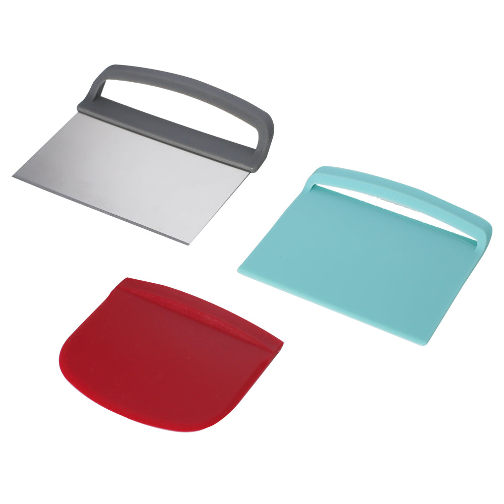 VOCEN 3-In-1 Pastry Scraper Set