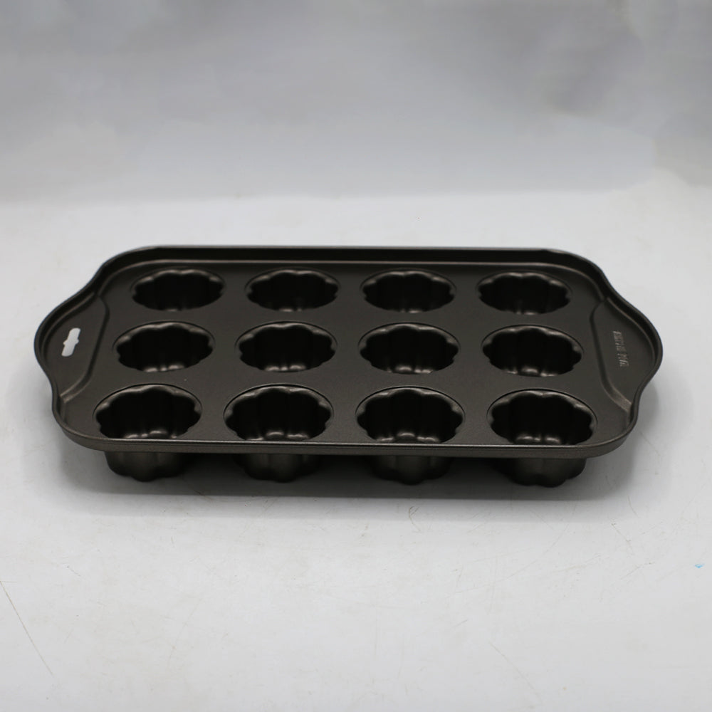 Flower Shape Mini Cheese Cake Pan 12 Cavity Non Stick