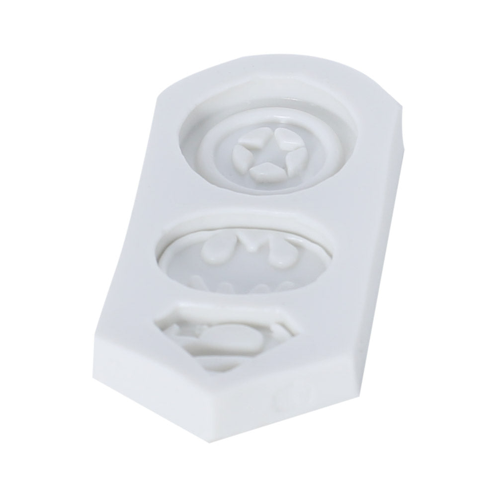 Superhero Logo Silicone Fondant Mold 3 Cavity