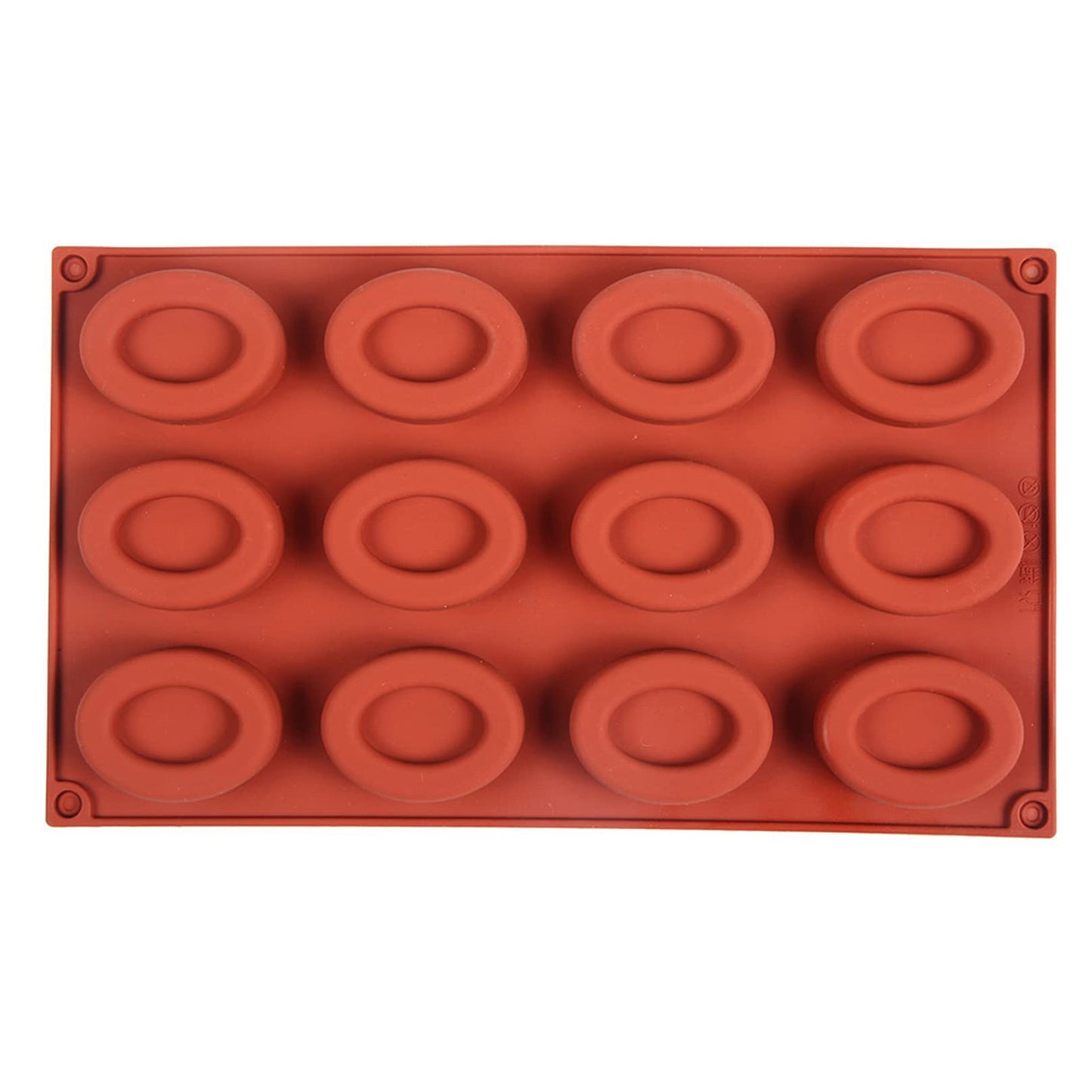 Mini Oval Donut Shape Silicone Mold 12 Cavity