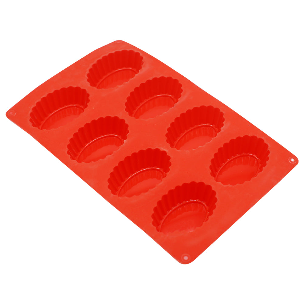 Oval Tart Silicone Mold 8 Cavity