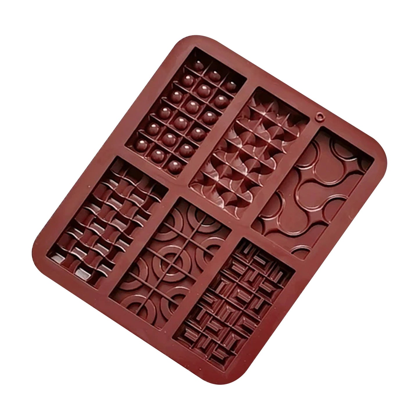 Donut & Multi Designs Mini Chocolate Bars Silicone Mold 6 Cavity