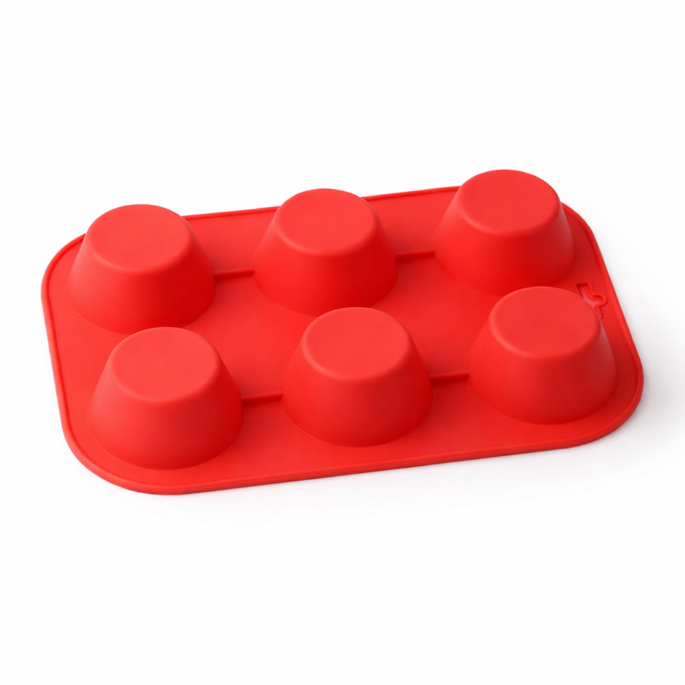 Round Shape Silicone Cupcake Baking Mold 6 Cavity