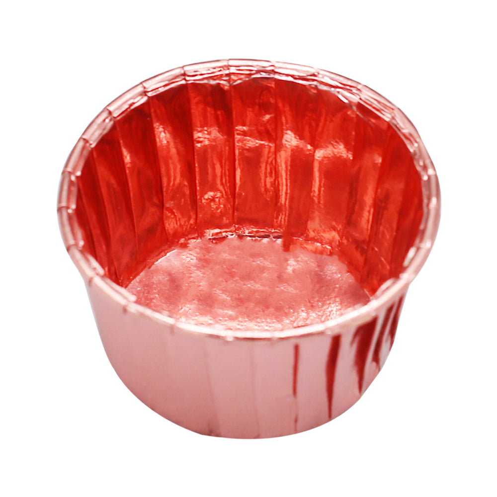 50 Pcs Paper Foil Cupcake Liner Rose Gold