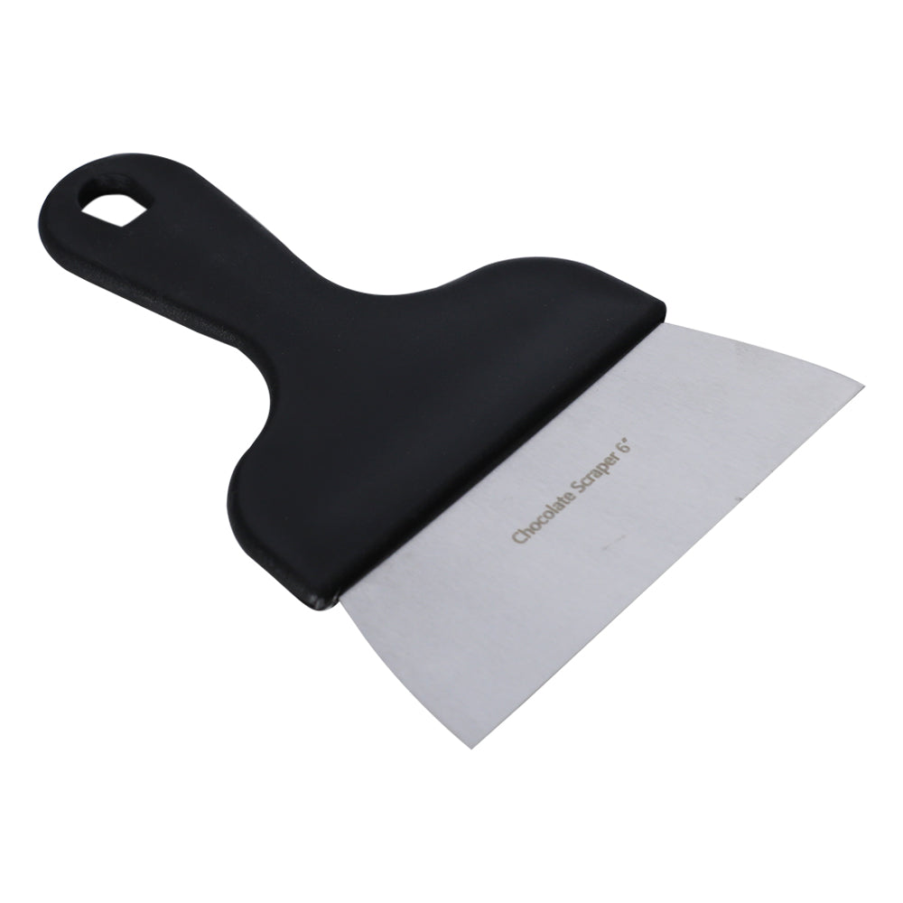 Stainless Steel Chocolate Scraper With Black Handle