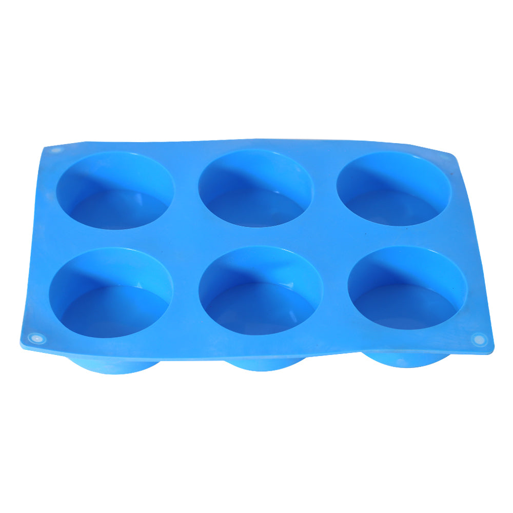 Silicone Round Cupcake Baking Mold 6 Cavity