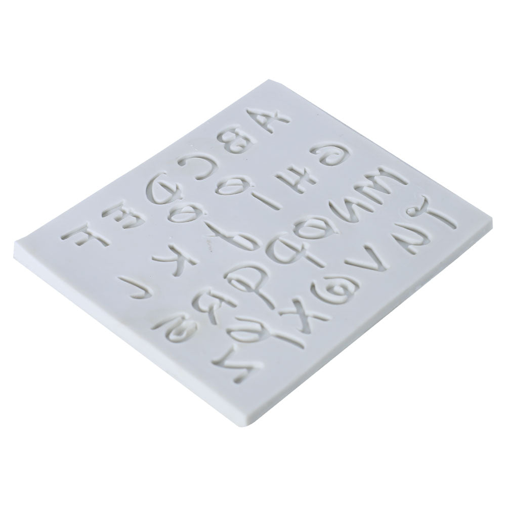 Small Size UpperCase Stylish Alphabet Silicone Fondant Mold 27 Cavity