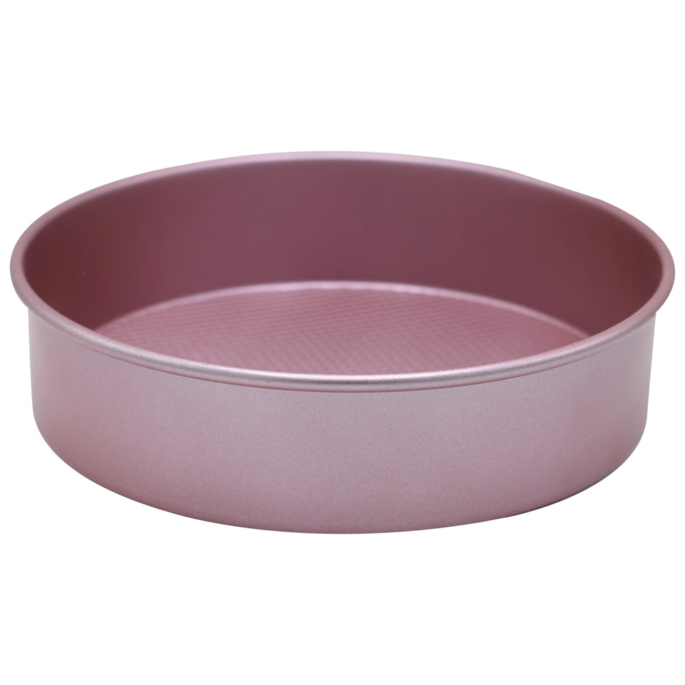 Non-Stick Round Cake Pan With Textured Bottom 8inch (Pink)