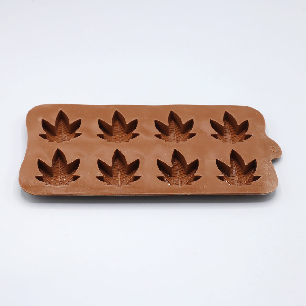 Cannabis Leaf Silicone Chocolate Mold 8 Cavity