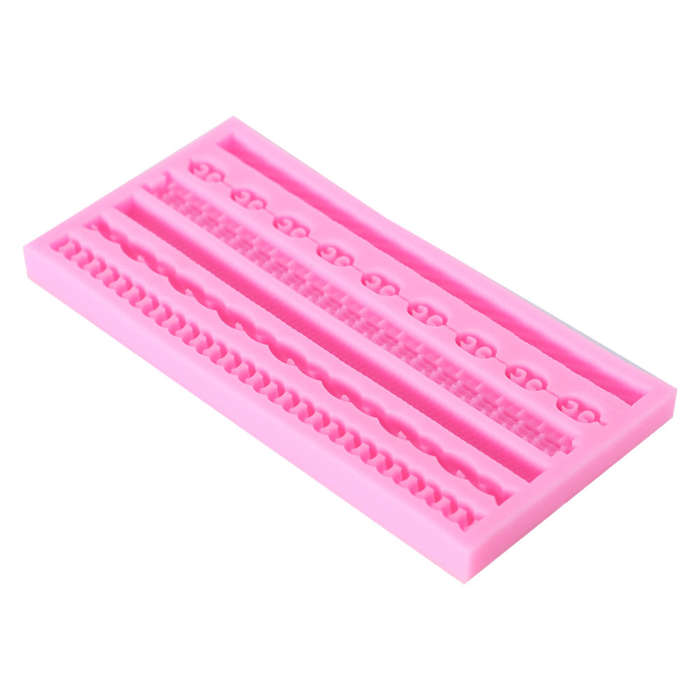 3D Knit Rope And Chain Silicone Fondant Mold 6 Cavity