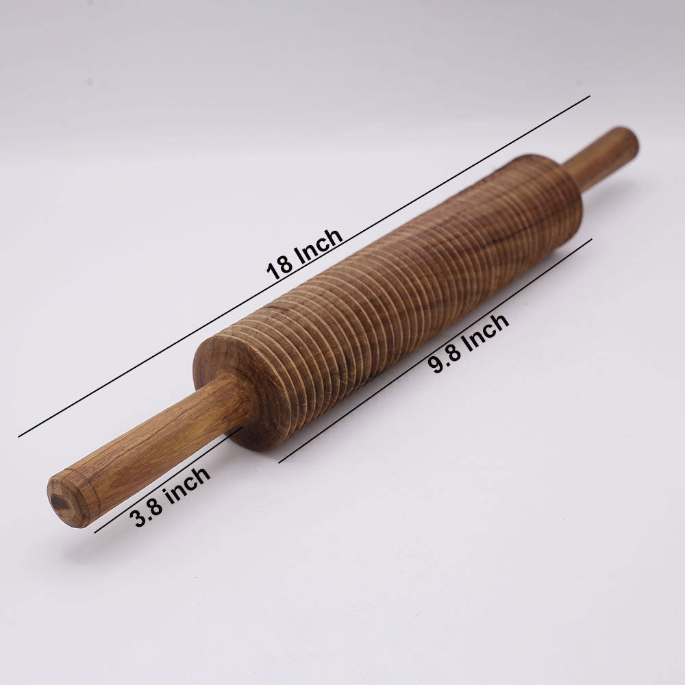 Wooden Rolling Pin Spaghetti Pasta Cutter 18Inch