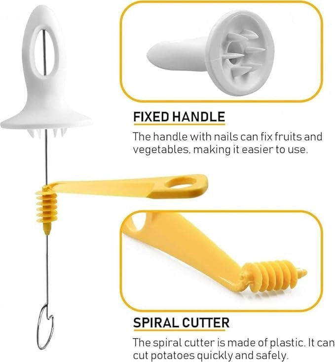 Mannual Spiral Potato Cutter 4Pcs Set