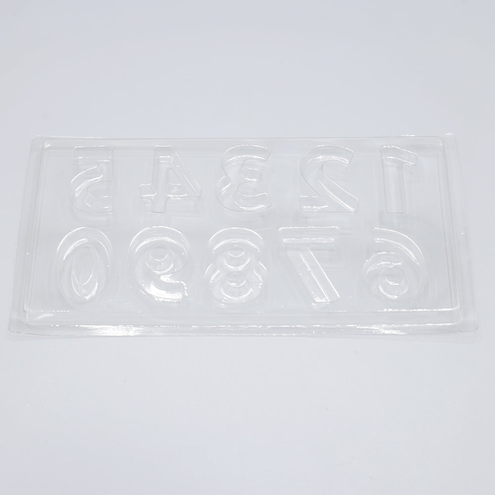 Numbers Acrylic And Chocolate Mold 10 Cavity