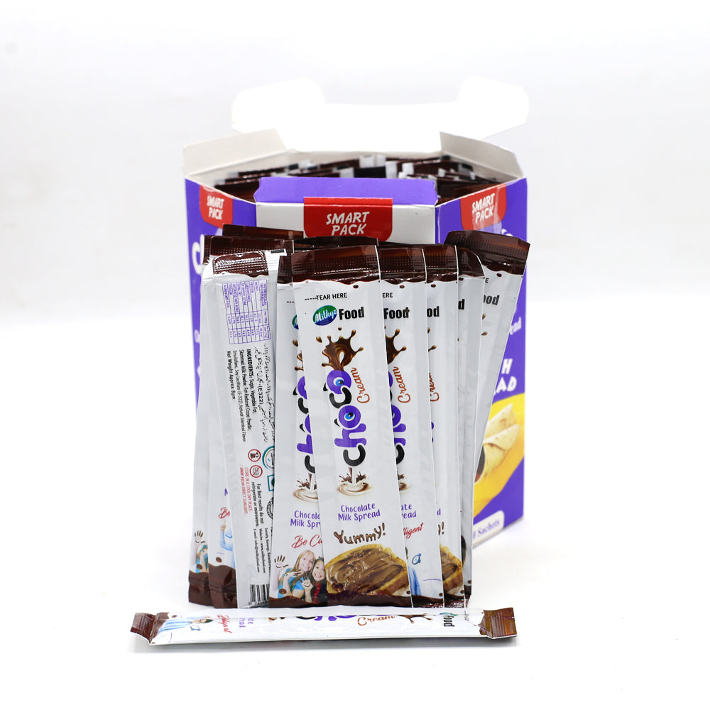 Milkyz Food Choco Cream Chocolate Milk Spread 8g Sachet 100Pcs Box