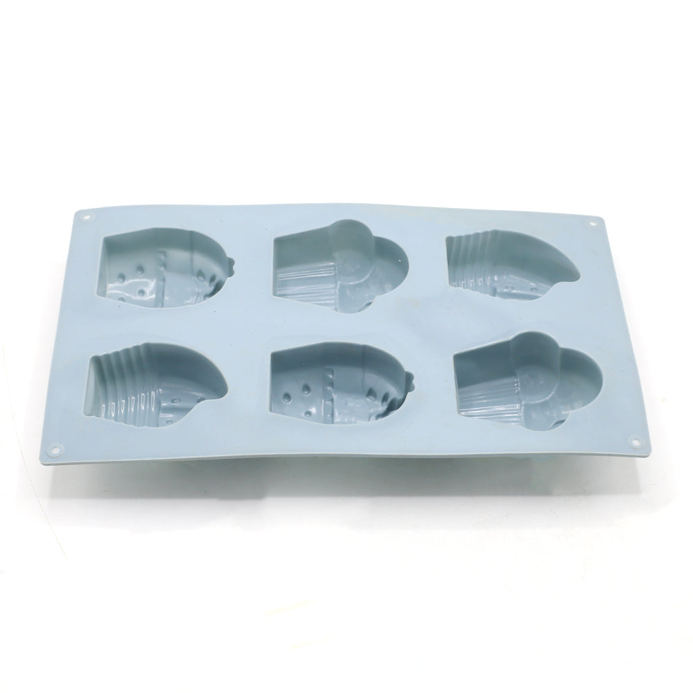 Multi Design Cupcake And Icecream Silicone Mold 6 Cavity