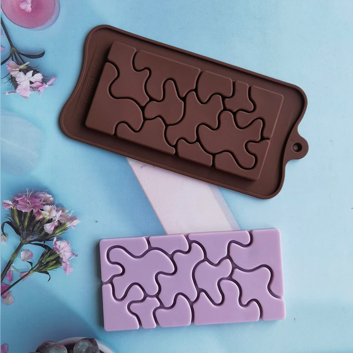 Puzzle Flow Shape Silicone Chocolate Bar Mold
