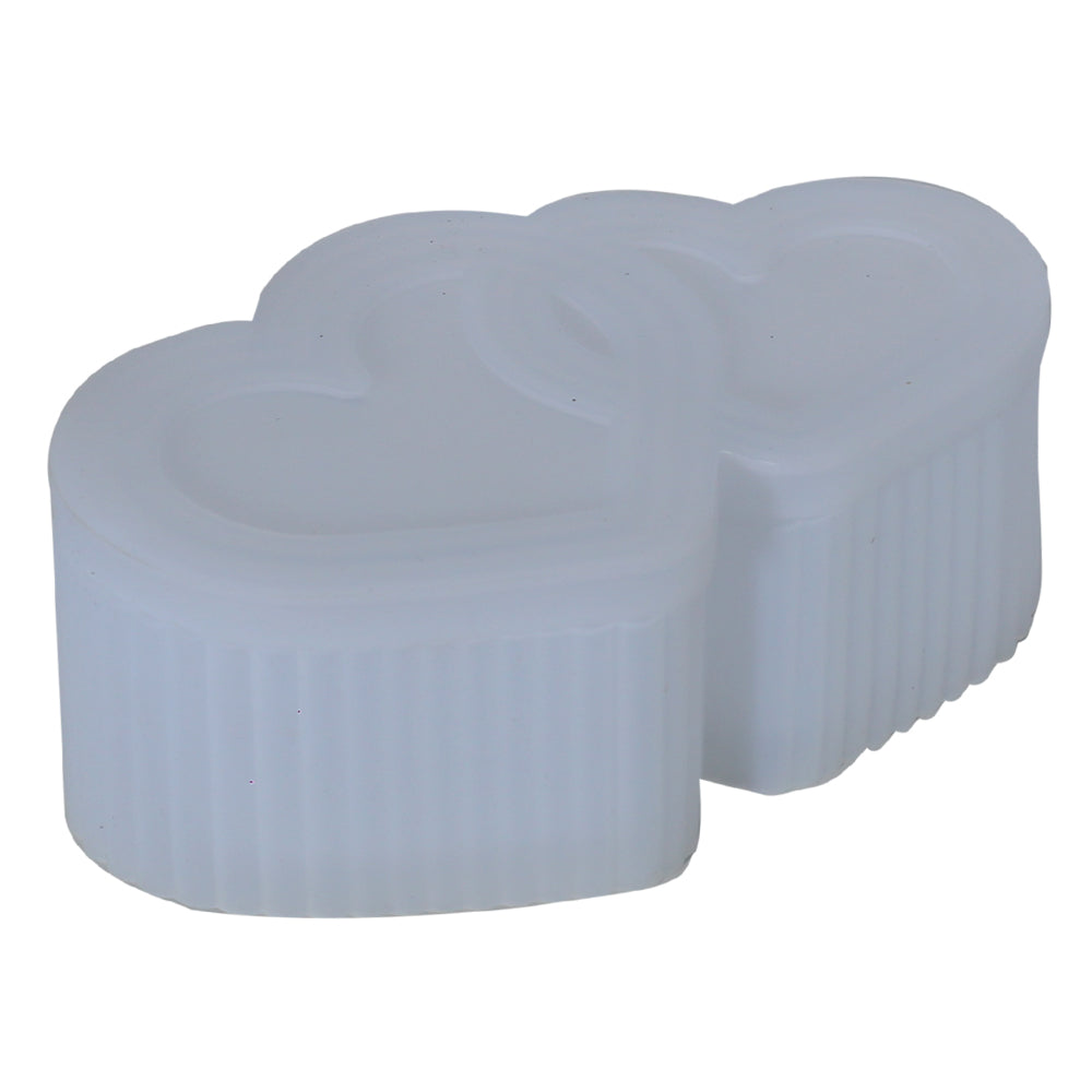 Entwined Heart Silicone Candle Or Fondant Mold 2 Cavity
