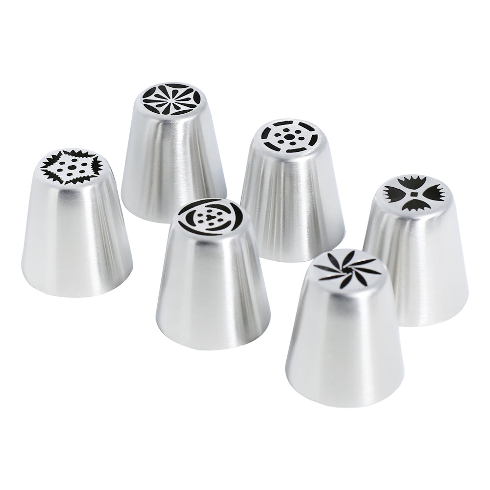 Russian Icing Nozzle Set 6Pcs Stainless Steel